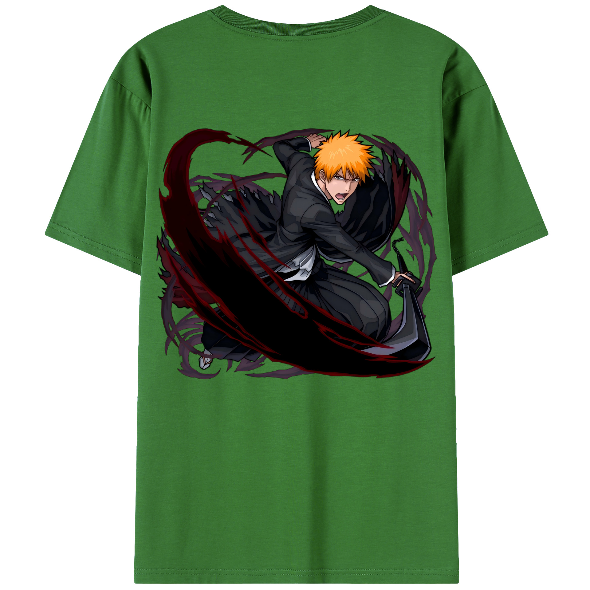 （画像用） ブリーチ 黒崎一護（くろさき いちご）BLEACH Kurosaki Ichigo レディース半袖Tシャツ(バックプリント)